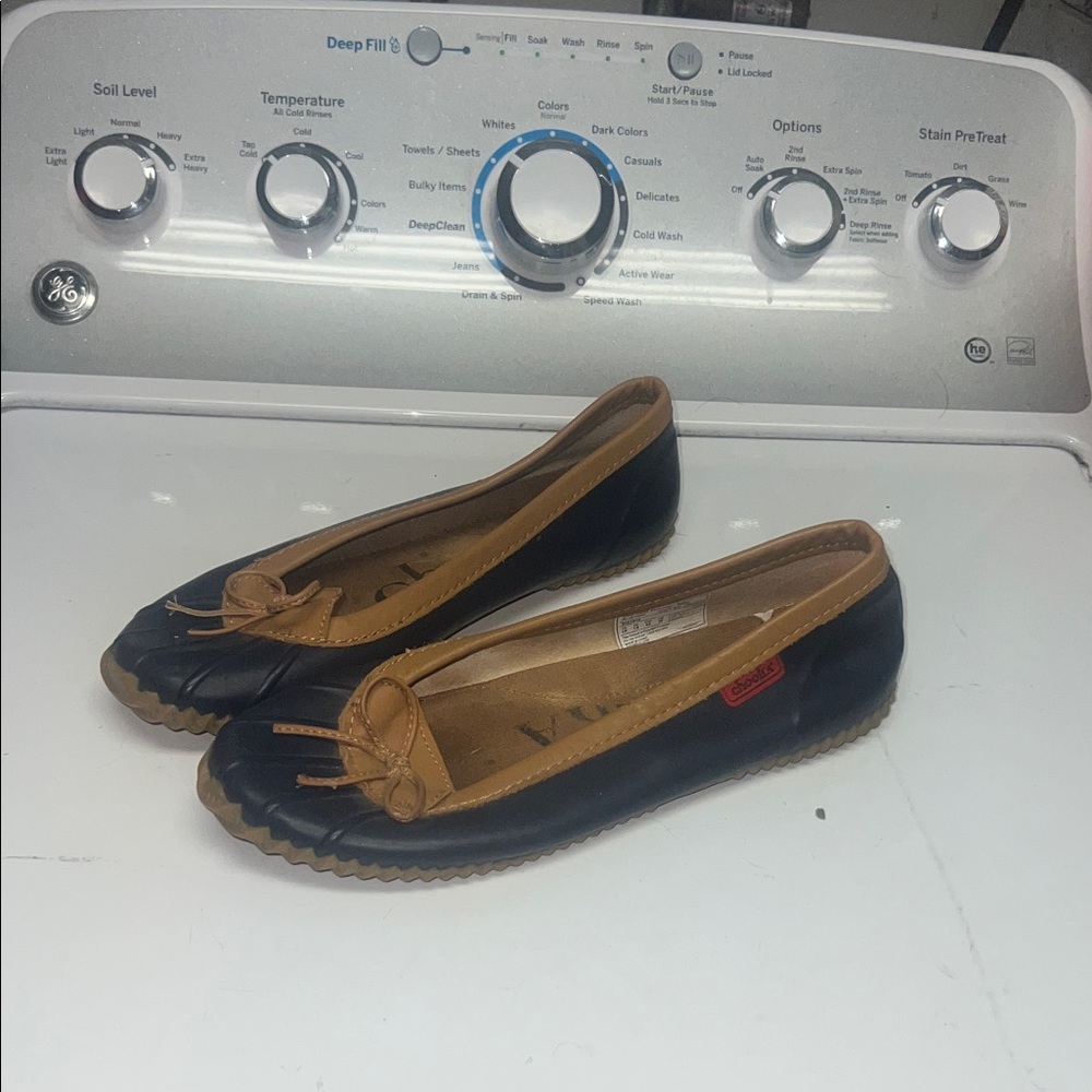 Chooka Black and Tan Women's Loafers free with bundle